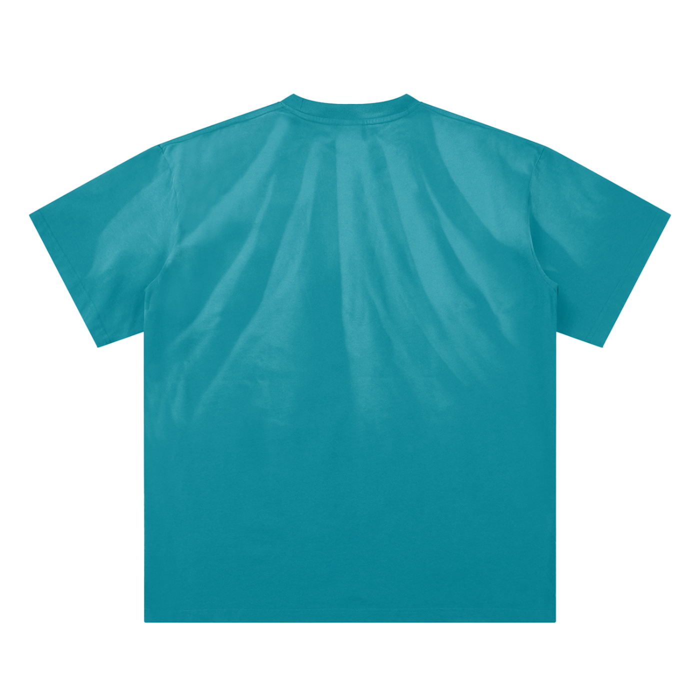 DELAPRIX Hand-Scrunched Sunfade (Peacock Blue) T-Shirt