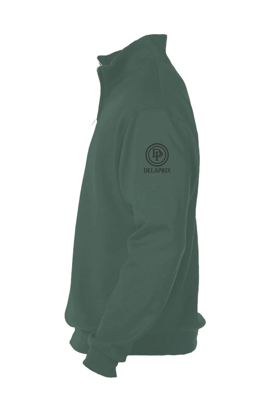 Cadet Collar Quarter-Zip Sweatshirt