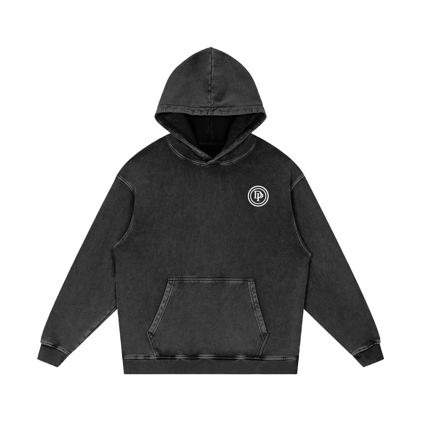 DELAPRIX Snow Washed Loose Cotton (Black Beauty) Hoodie