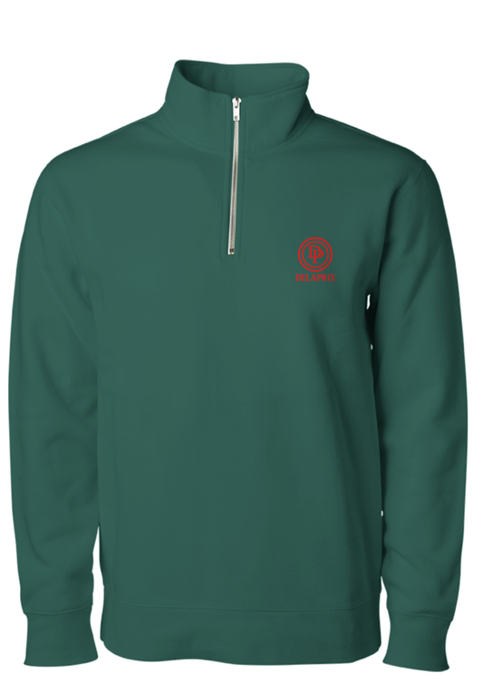 DELAPRIX Half-zip (Alpine Green) Heather Turtleneck Sweater