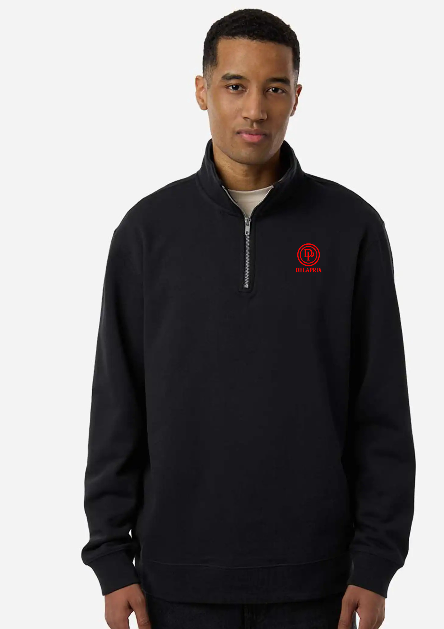 DELAPRIX Half-zip (Alpine Green) Heather Turtleneck Sweater