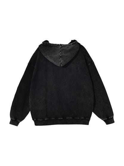 DELAPRIX Snow Washed Loose Cotton (Black Beauty) Hoodie