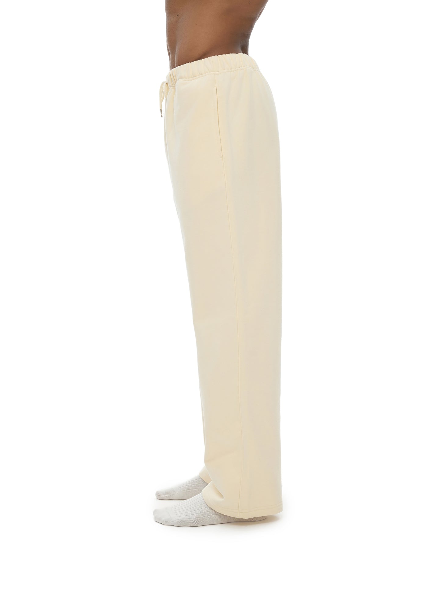 DELAPRIX Heavyweight Fleece Straight Leg (White) Pants