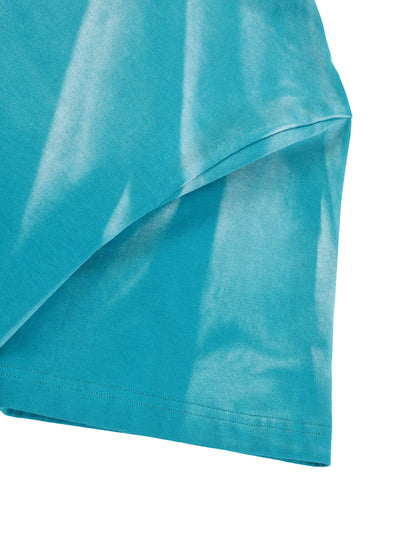 DELAPRIX Hand-Scrunched Sunfade (Peacock Blue) T-Shirt