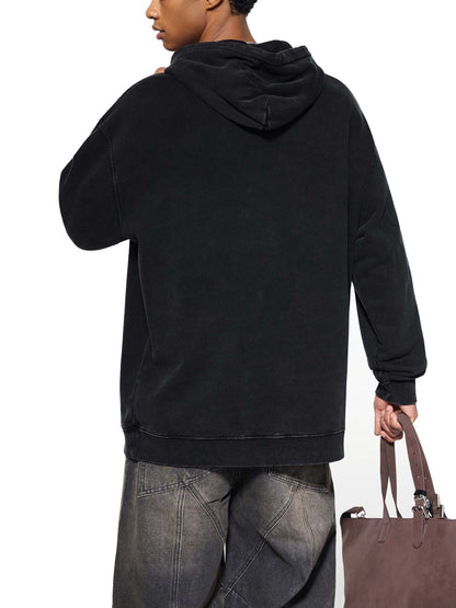 DELAPRIX Snow Washed Loose Cotton (Black Beauty) Hoodie